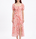 Celestine Floral Chiffon Midi Dress