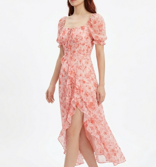 Celestine Floral Chiffon Midi Dress
