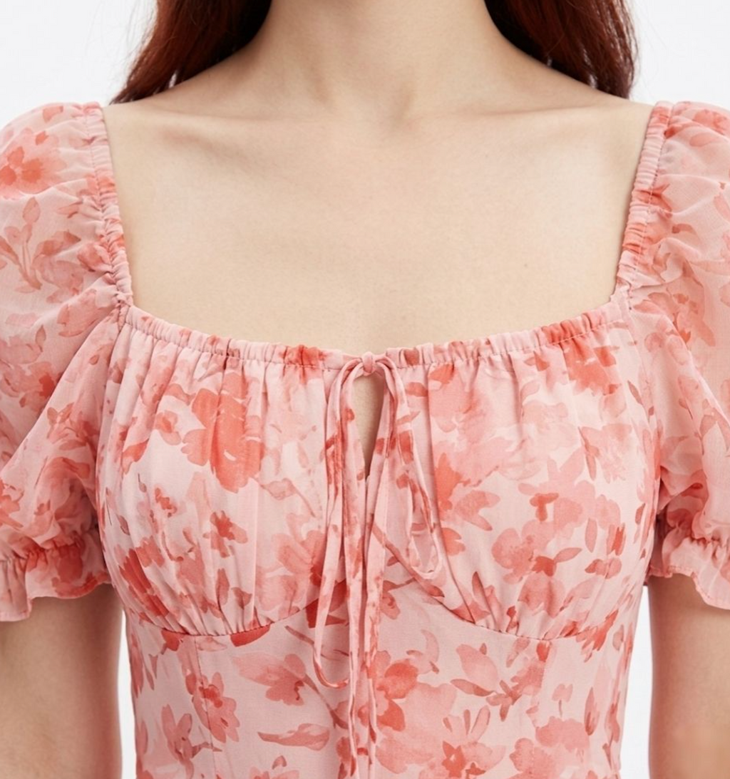 Celestine Floral Chiffon Midi Dress