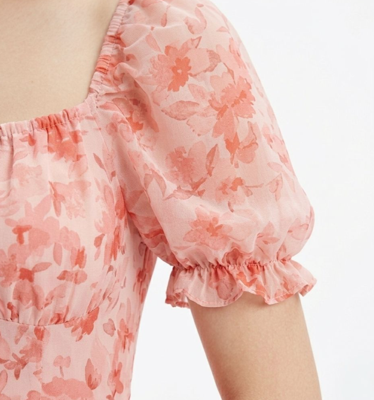 Celestine Floral Chiffon Midi Dress