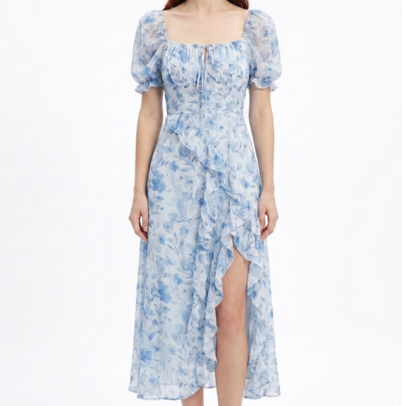 Celestine Floral Chiffon Midi Dress