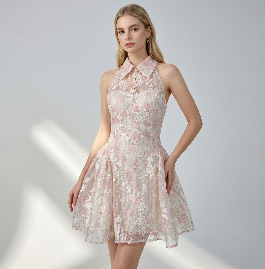 Amélisse Floral Silk Summer Dress