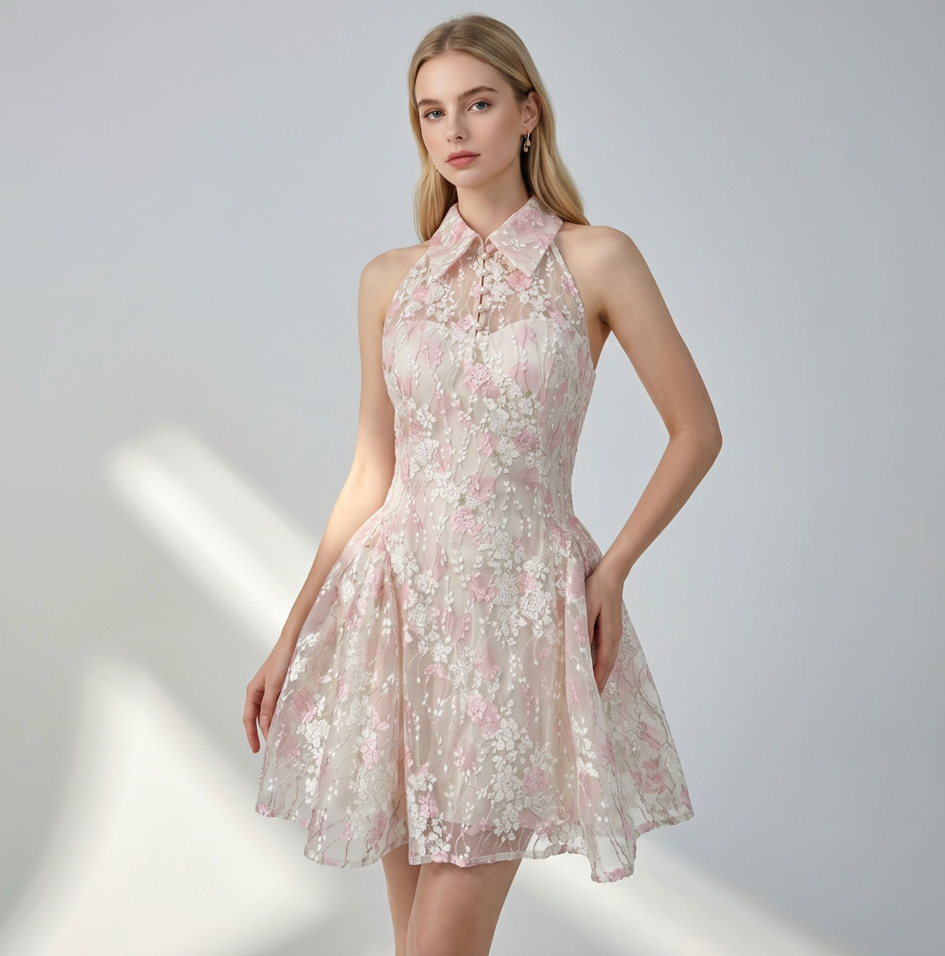 Amélisse Floral Silk Summer Dress