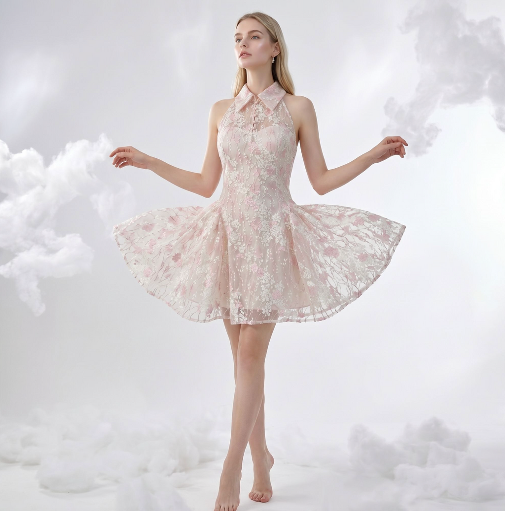 Amélisse Floral Silk Summer Dress