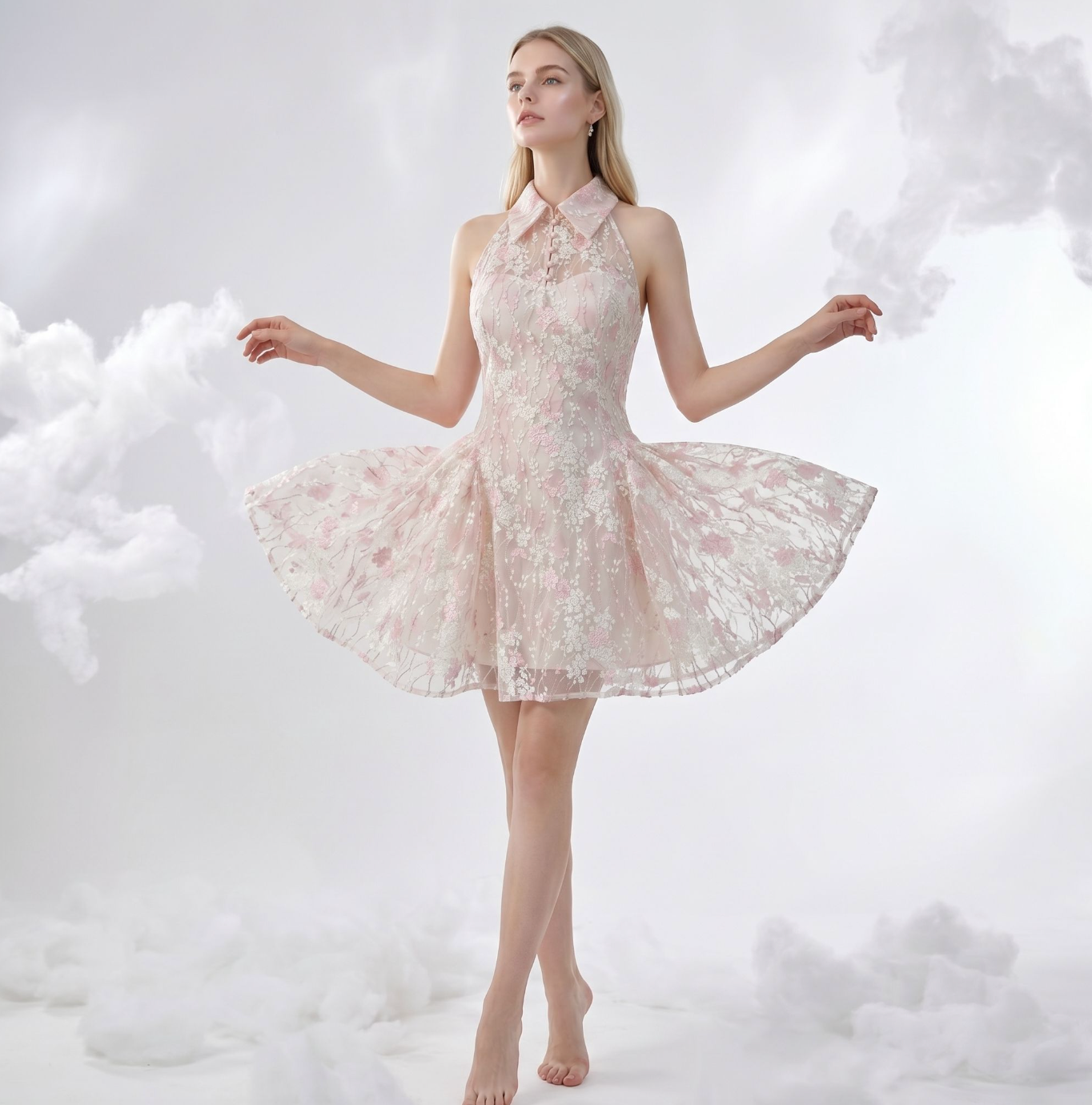 Amélisse Floral Silk Summer Dress