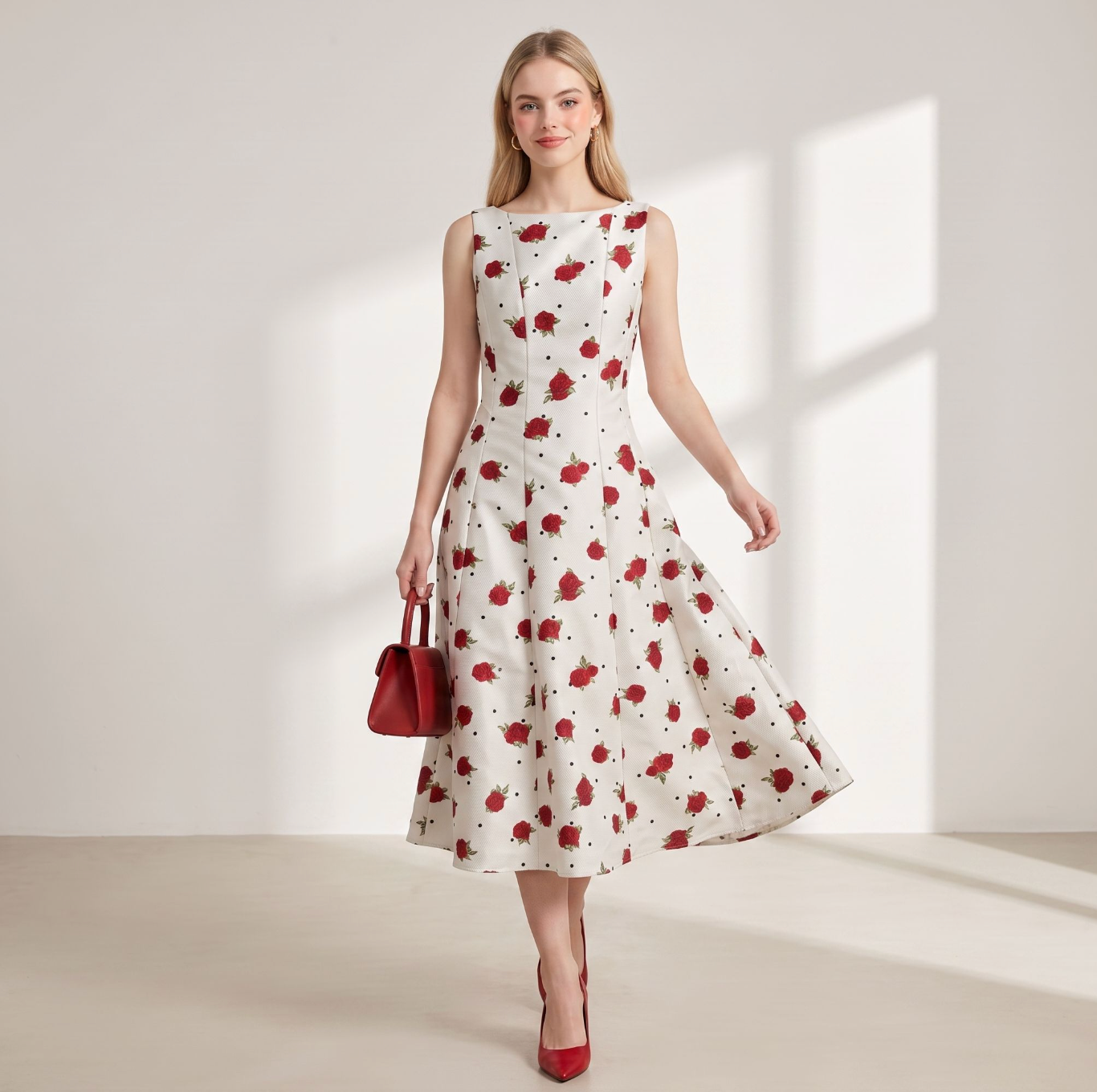 Rosavelle Rose Print Maxi Dress