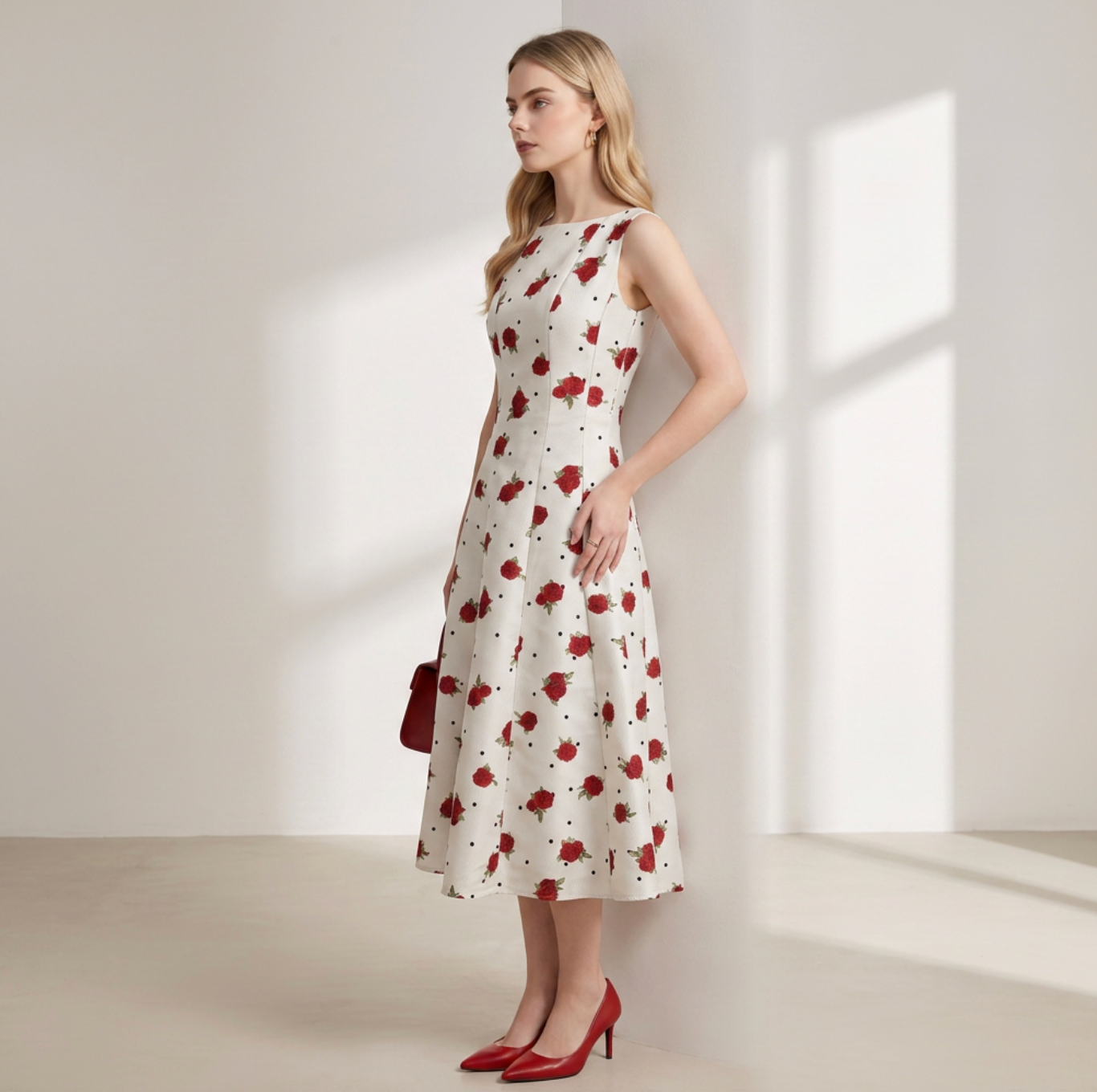 Rosavelle Rose Print Maxi Dress