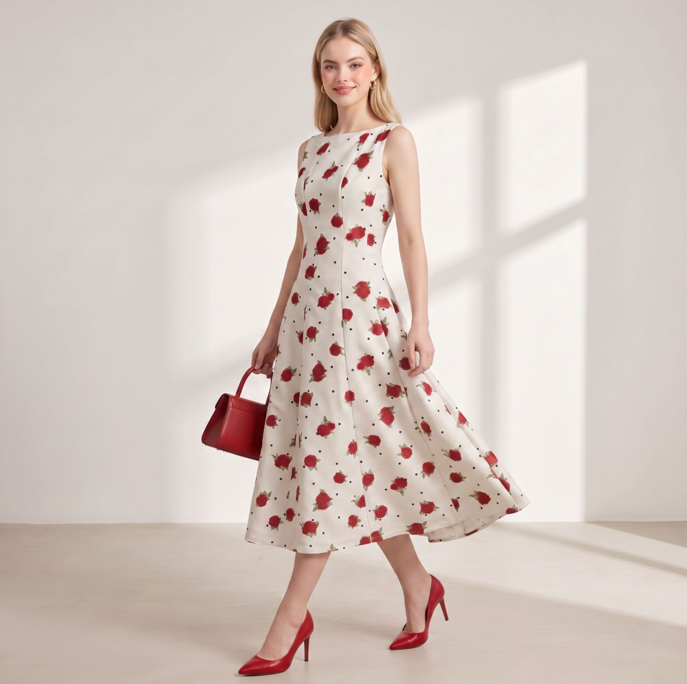 Rosavelle Rose Print Maxi Dress
