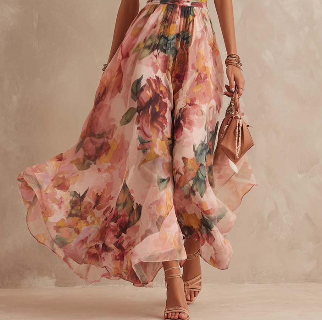 Floréa One-Shoulder Floral Maxi Dress
