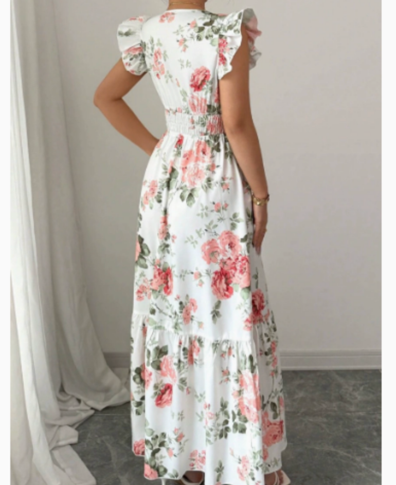 Bellavie Floral V-Neck Maxi Sundress