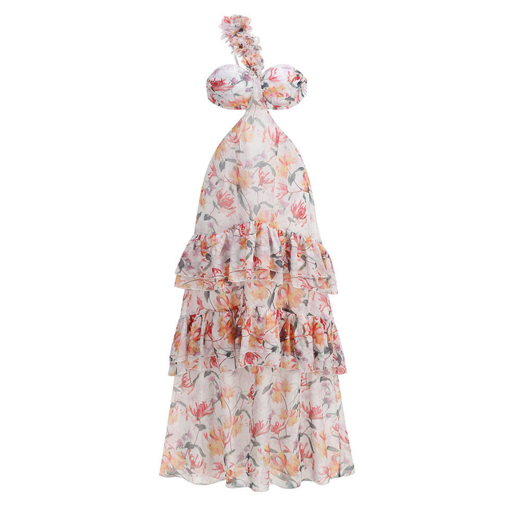 Aurelia Floral One-Shoulder Maxi Dress