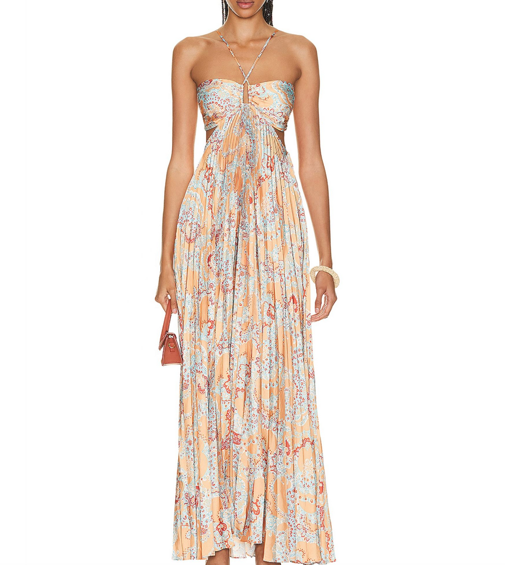 Elara Halter Slip Maxi Dress