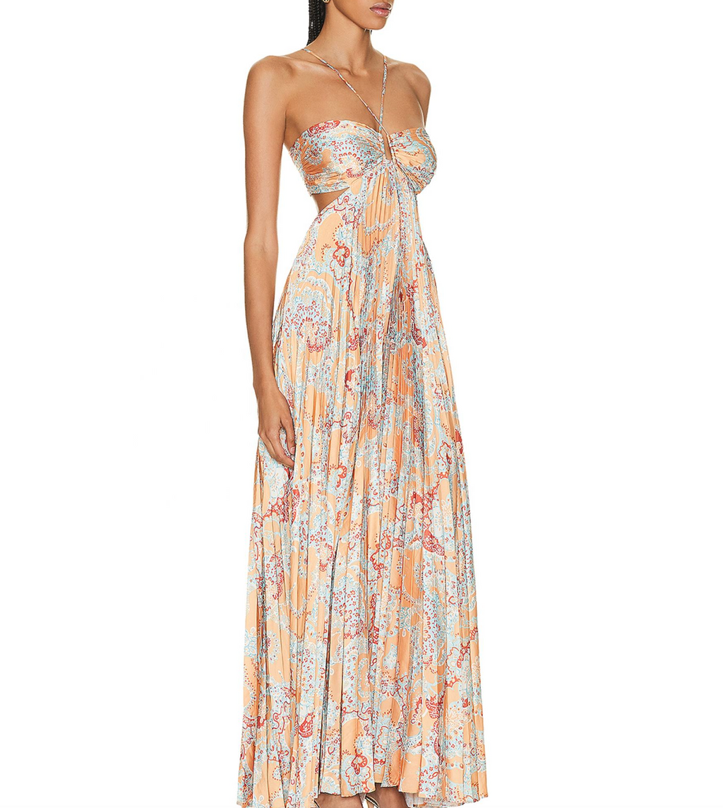 Elara Halter Slip Maxi Dress